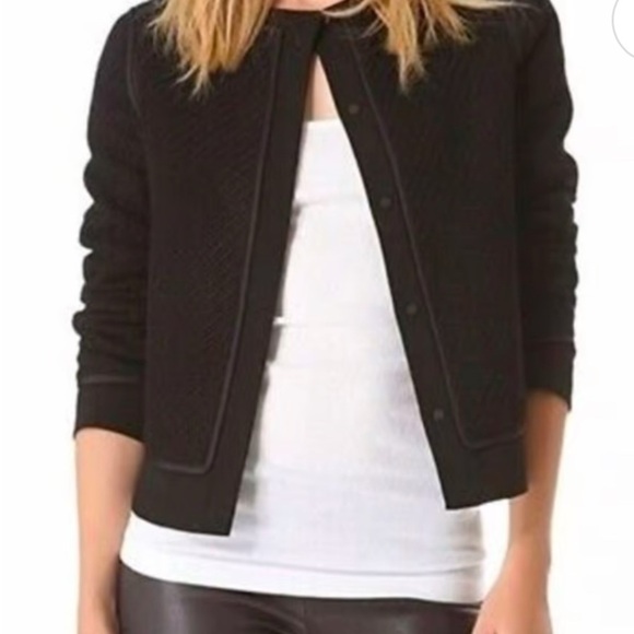 Vince women’s black paneled wool Boucle blazer jacket - Picture 2 of 12